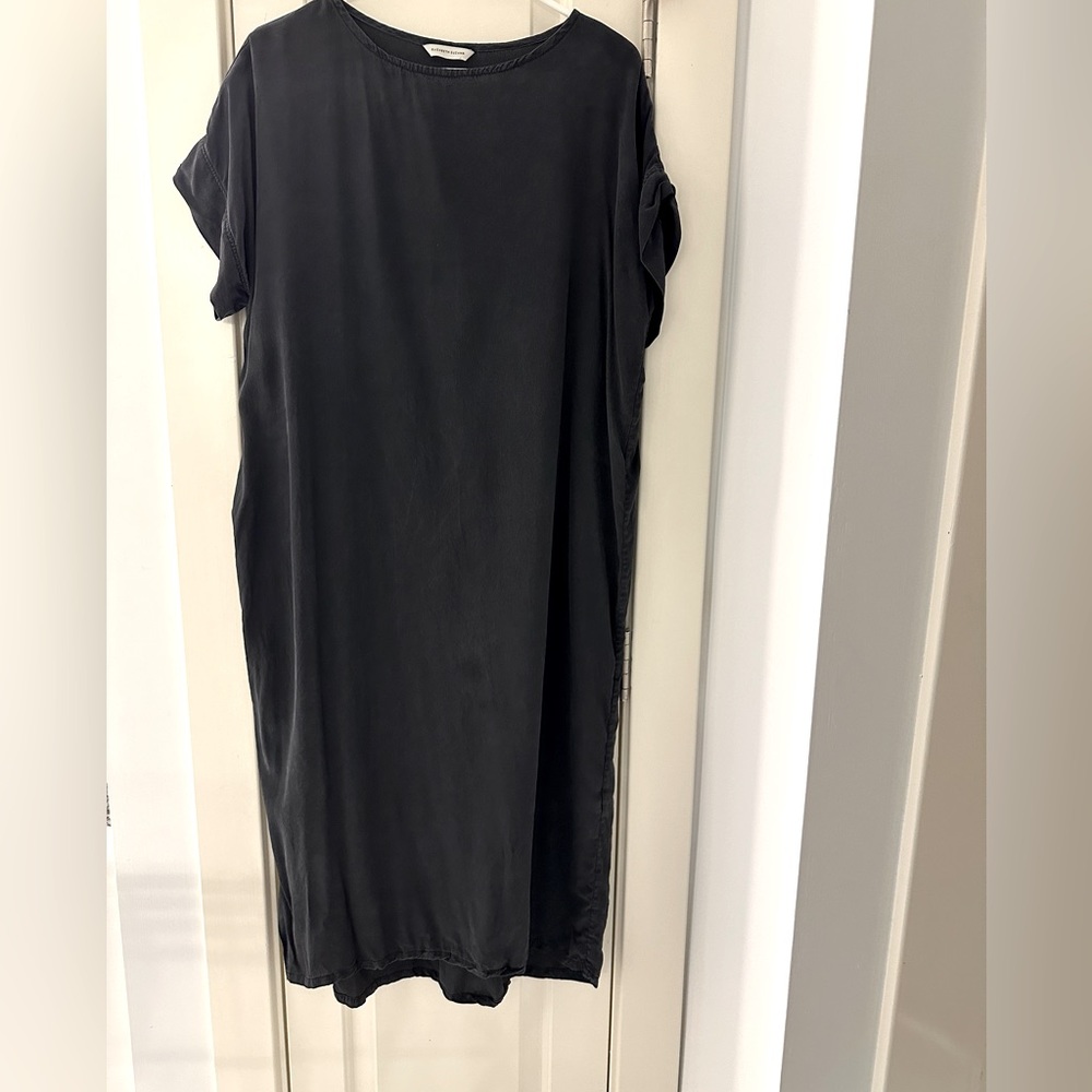 Elizabeth Suzann Georgia Midi Dress in black silk